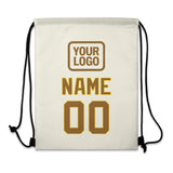 Custom Cream Khaki Drawstring Bag