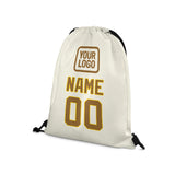 Custom Cream Khaki Drawstring Bag