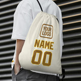 Custom Cream Khaki Drawstring Bag