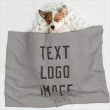 Custom Gray Brown Pet Blanket