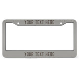 Custom Gray Brown License Plate Frame