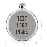 Custom Gray Brown Hip Flask