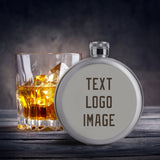Custom Gray Brown Hip Flask