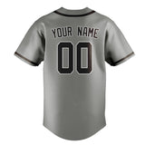 Custom Gray & Brown Colors Design Sports Baseball Jersey