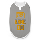 Custom Gray Yellow Pet Vest