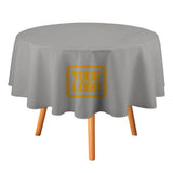 Custom Gray Yellow Round Table Cloth