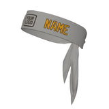 Custom Gray Yellow Headband