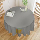 Custom Gray Yellow Round Table Cloth