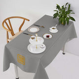Custom Gray Brown Square Table Cloth