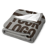 Custom Gray Brown Blanket