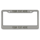 Custom Gray Olive License Plate Frame
