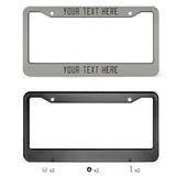 Custom Gray Olive License Plate Frame