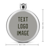 Custom Gray Olive Hip Flask