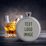 Custom Gray Olive Hip Flask