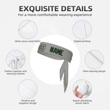 Custom Gray Green Headband