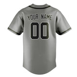 Custom Gray & Olive Colors Design Sports Baseball Jersey