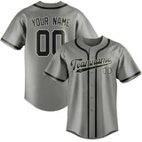 Custom Gray & Olive Colors Design Sports Baseball Jersey