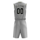 Custom Gray Olive Basketball Set