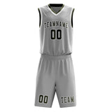 Custom Gray Olive Basketball Set