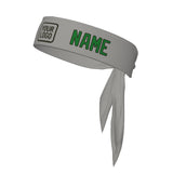 Custom Gray Emerald Green Headband