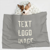 Custom Gray Cream Pet Blanket
