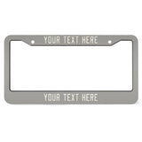 Custom Gray Cream License Plate Frame