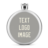 Custom Gray Cream Hip Flask