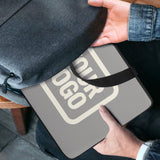 Custom Gray Cream Laptop Bag