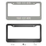 Custom Gray Cream License Plate Frame