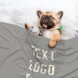 Custom Gray Cream Pet Blanket