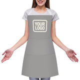 Custom Gray Cream Apron