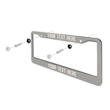 Custom Gray Cream License Plate Frame