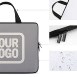 Custom Gray Cream Laptop Bag