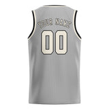 Custom Gray & Cream Colors Design Sports Basketball Jersey