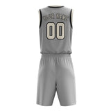 Custom Gray Cream Basketball Set