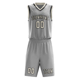 Custom Gray Cream Basketball Set