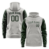Custom Gray Dark Green Hoodie