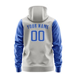 Custom Gray Sky Blue Hoodie 0404090904B31809