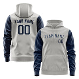 Custom Gray Blue Hoodie