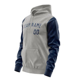 Custom Gray Blue Hoodie 0404101004B31810