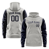 Custom Gray Navy Hoodie