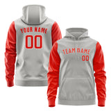Custom Gray Orange Red Hoodie