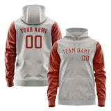 Custom Gray Coral Red Hoodie