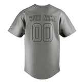 Custom Gray & Black Colors Design Sports Baseball Jersey