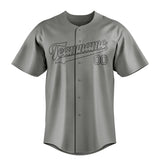 Custom Gray & Black Colors Design Sports Baseball Jersey