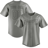 Custom Gray & Black Colors Design Sports Baseball Jersey