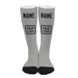 Custom Gray Black Knee-High Sock