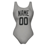 Custom Gray Black Swimsuit