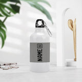 Custom Gray Black Sports Bottle