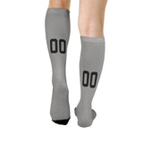 Custom Gray Black Knee-High Sock